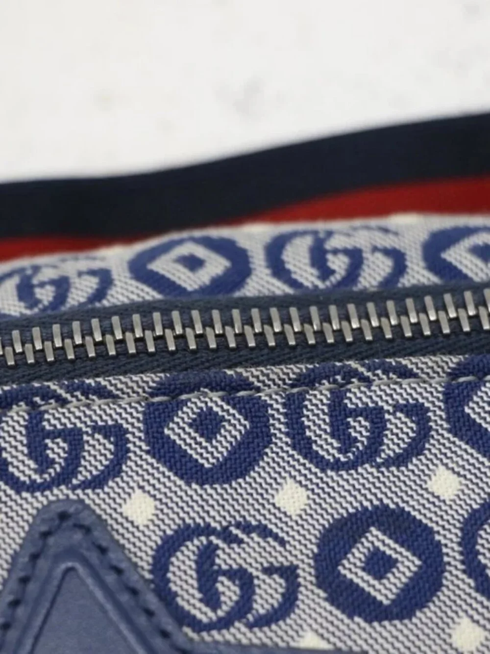 GUCCI Kids Jacquard Logo Patch Belt Bag - Blue